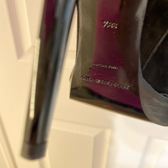 Burberry Runway Suede Patchwork Printed Boots - Picture 10 of 12